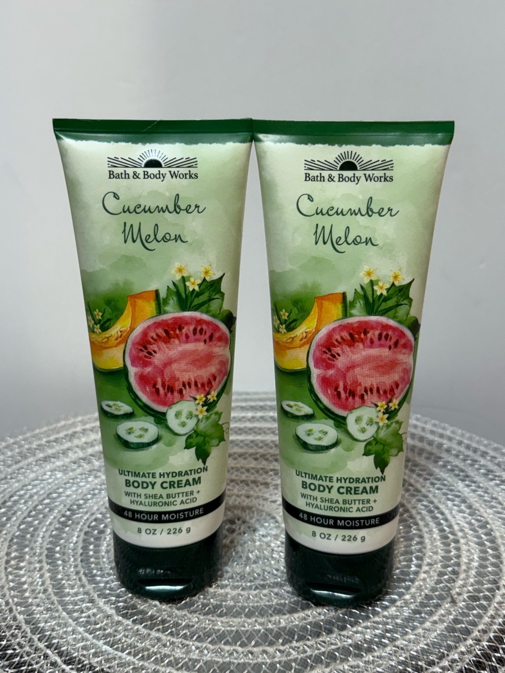 BBW Cucumber Melon Body Cream Set of 2 NWT